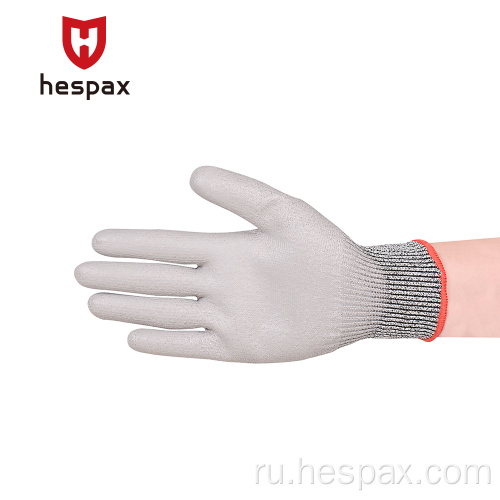 Hespax Protection Safety Glove Pu Palm Pal